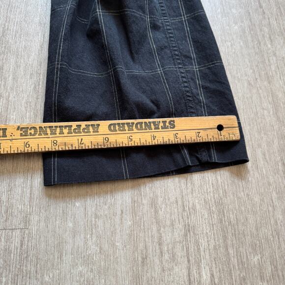 Madewell Slim Emmett Wide Leg Pants Women's 25 Black Check Cropped Cotton - Picture 8 of 10